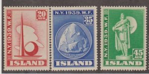 Iceland Scott #213-214-215 Stamp - Mint Set