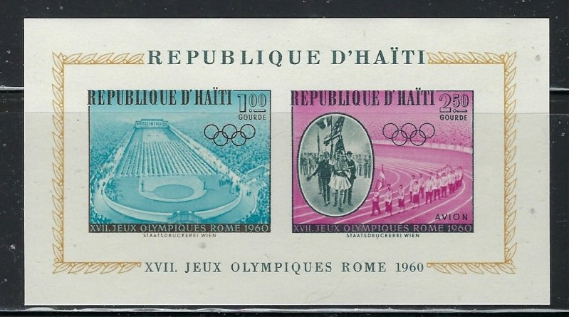 Haiti C165a MNH 1960 Olympics souvenir sheet (fe7774)