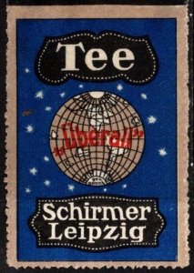 Vintage Germany Poster Stamp Tee Hermann Schirmer Leipzig Everywhere