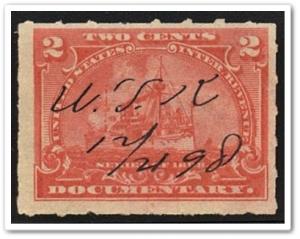 R164 2¢ Documentary Stamp (1898) Used