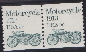 1899 Motorcycle F-VF MNH transportation coil pair