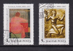 Hungary  #3249-3250   cancelled  1990  painting and sculpture  Ferenczy