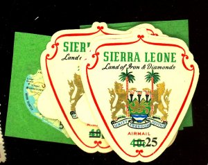 SIERRA LEONE 333-7 C68-9 MINT FVF Cat $28