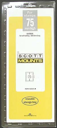 Scott Mounts Black,75 STRIP 265 Clear  (pkg 10) (01032C)