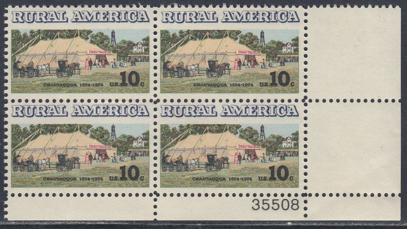 Scott 1505 MNH LR Pl Blk 35508 - Rural America