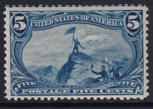 288 U.S. 1898 Trans Mississippi Exposition 5¢ issue MNH CV $300.00