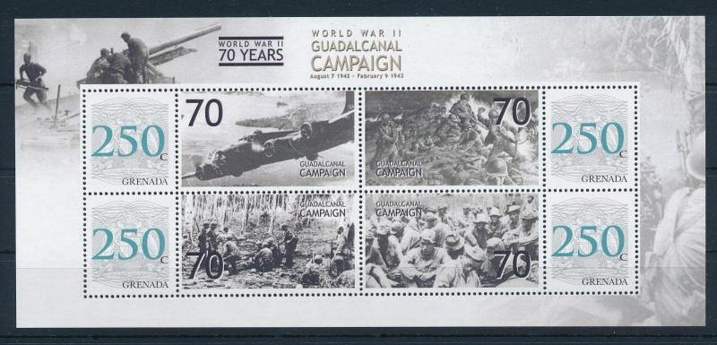 [81139] Grenada 2008 Second World war Guadalcanal campaign Sheet MNH