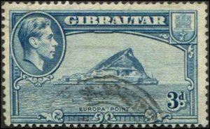 Gibraltar SC# 110d KGVI The Rock perf 13-1/2 wmk 4 sdwys MH SCV $500.00