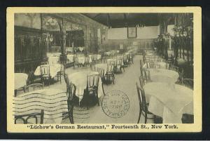 1913 Post Card, Luchow's German Restaurant, New York