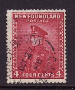 Newfoundland-Sc#189-used 4c rose lake Prince of Wales-1932-7-Nwf431-