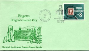 US SPECIAL EVENT CACHETED COVER DEADY HALL UNIVERSITY OF OREGON EUGENE 1973