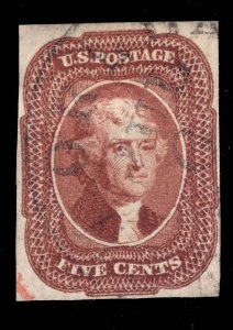 MOMEN: US STAMPS # 12 IMPERF USED LOT #18905-46