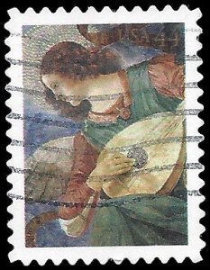 #4477 44c Christmas, Angel With Lute 2010 Used