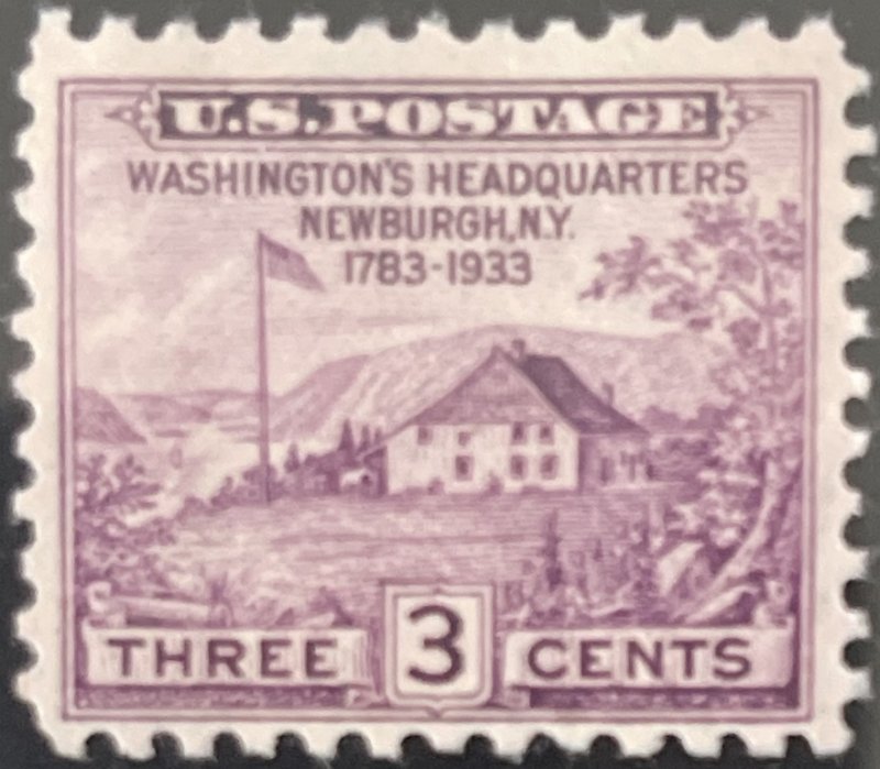 Scott #727 1933 3¢ Washington's Headquarters unused hinged