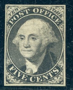 US SCOTT #9x1e, Unused VF+ Without Signature SCV $3,750