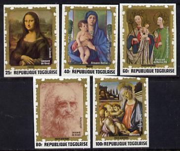 Togo 1972 Famous Paintings set of 5 imperf from limited p...