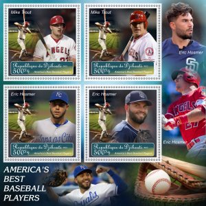 Stamps. Baseball  2022 year,  1+1 sheets  perforated MNH** NEW