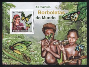 St. Thomas and Prince 2299 MNH Butterfly Souvenir Sheet from 2010