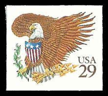 PCBstamps   US #2595 Bk Sgl 29c Liberty & Eagle, brown, MNH, (14)