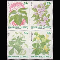 MARSHALL IS. 1991 - Scott# 398b Flowers Set of 4 NH