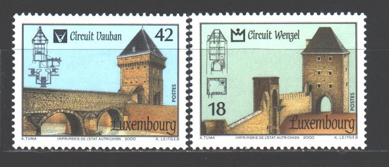 Luxembourg. 2000. 1512-13. Architecture. MNH. 