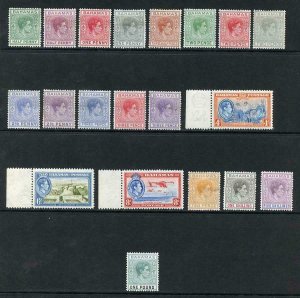 Bahamas SG149/57a KGVI Set M/M (hinge remainders) Cat 150 pounds