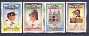 C A R - 1982 - Birth of Prince William o/p - Perf 4v Set - Mint Never Hinged