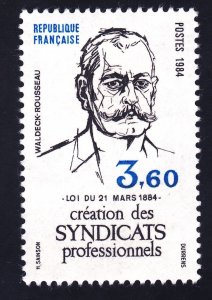 France 1907 MNH 1984 Waldeck-Rousseau - Union Leader Issue Very Fine