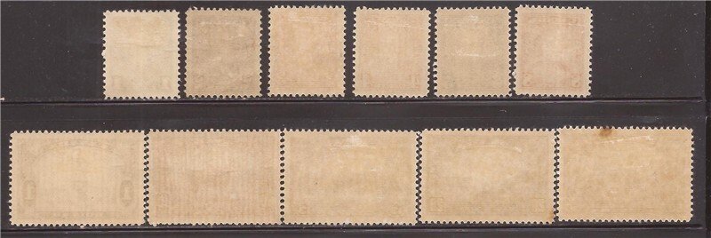 Canada - 1935 Definitives, King George V - 11 Stamp Set - MLH - Scott #217-27