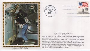 SPACELAB 3 ACTIVATED - HOUSTON, TX  1985  FDC17955