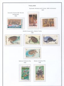 Thailand 1985/86 Wildlife Children Mushrooms MNH ((a80)CP1056