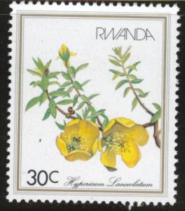 RWANDA Scott 1085 MNG 1981 flower stamp