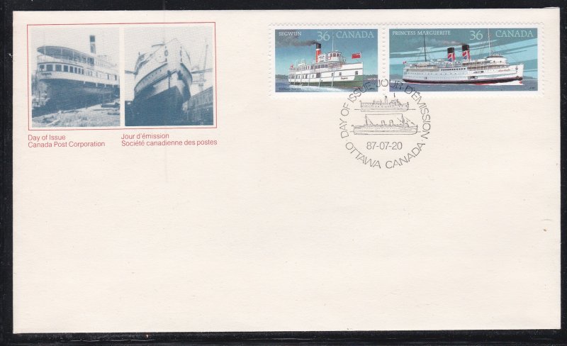 Canada # 1140a, Steamships, First Day Cover