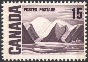 Canada SC#463p 15¢ Bylot Island by Lawren Stewart Harris: Tagged (1967) MLH