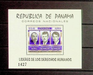 PANAMA Sc C363a NH SOUVENIR SHEET OF 1968 - KENNEDY & MLK