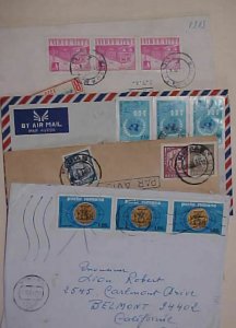 ROMANIA  4 DIFF. COVERS 1964-1979 TO USA INCLUDES 1970 REGISTERED