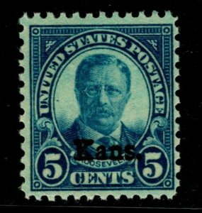 OAS-CNY ED-2 (6) SC# 663 1929 Kan-Nebr Overprints 5¢ Kansas MVVVLH msrp  $21.00