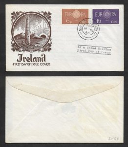 SD)1960 IRELAND  FIRST DAY COVER, EUROPA CEPT ISSUE, THE ROUND TOWER, SKYSCRAPER