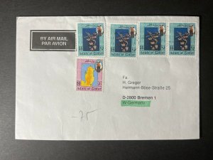 1993 State of Qatar Airmail Cover Doha to Bremen Germany