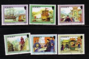 Jersey  Sc 587-92 1992 Mesny stamp set mint NH