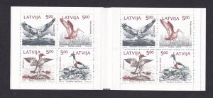 Latvia   #332-335a  MNH  1992  birds  booklet with 2 panes of 4