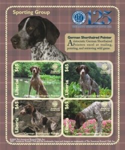 Liberia 2009 - AMERICAN KENNEL DOG CLUB - Sheet of 4 Stamps - Scott #2640 - MNH