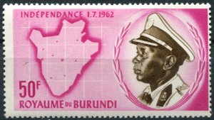 Burundi Sc#33 MNH, 50fr brt pink & dk brn, Independence (1962)