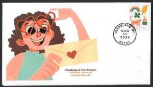 5806 - FDC - Thinking of You - Wally Jr.  Cachet - Bullseye