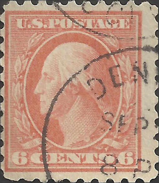 # 429 Used Red Orange George Washington