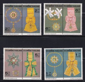 Thailand 1979,Thai Royal Orders (Medallions & Ribbons) Pairs set MNH # 900a-906a