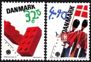 DENMARK 1989 EUROPA: Children's Games. Lego, Wooden Soldiers. Complete s...