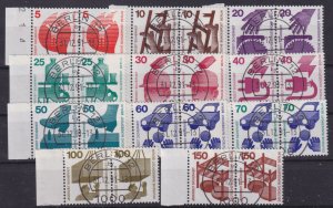 Berlin 1971 Mi#402-411 Pairs used CV€70.00 (BN1148)