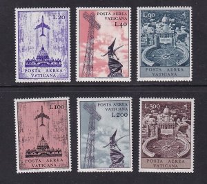 Vatican City   #C47-C52  MNH  1967  aerial view of St Peter`s Square and Vatican