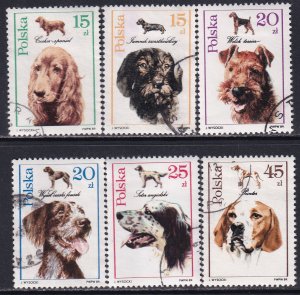 Poland 1989 Sc 2900-5 Spaniel Pointer Terrier Setter Dachshund Dogs Stamp Used